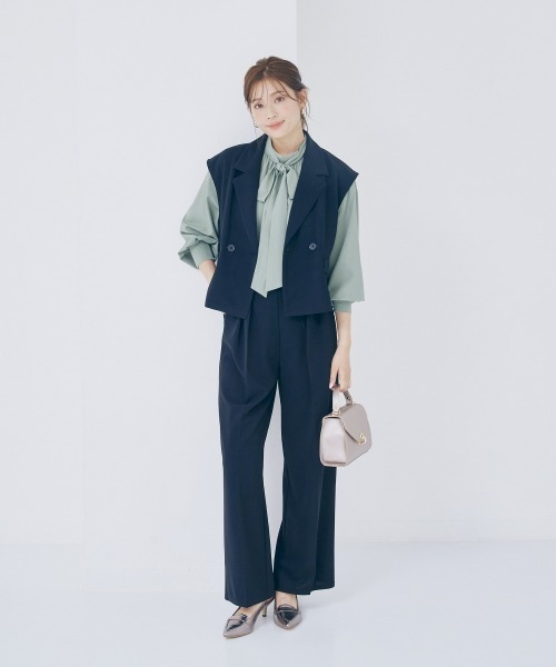 nissen（ニッセン）の「ジャケットベストセットアップ（ベスト＋パンツ