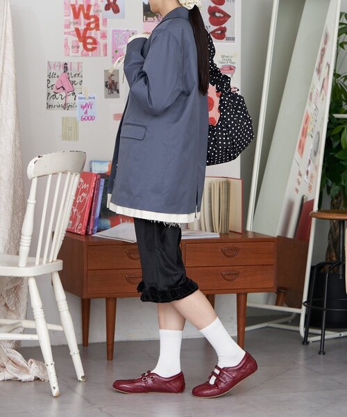 CIAOPANIC（チャオパニック）の「【neutral by ciaopanic】レイヤードリボンテーラードジャケット（テーラードジャケット・レディース・ダークブラウン/ネイビー/グレー・FREE）」の9枚目の写真