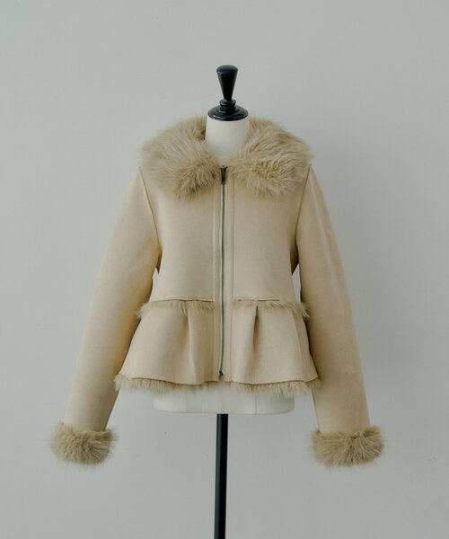 SALON by Chico】リバーシブルペプラムデザインミディコート（その他