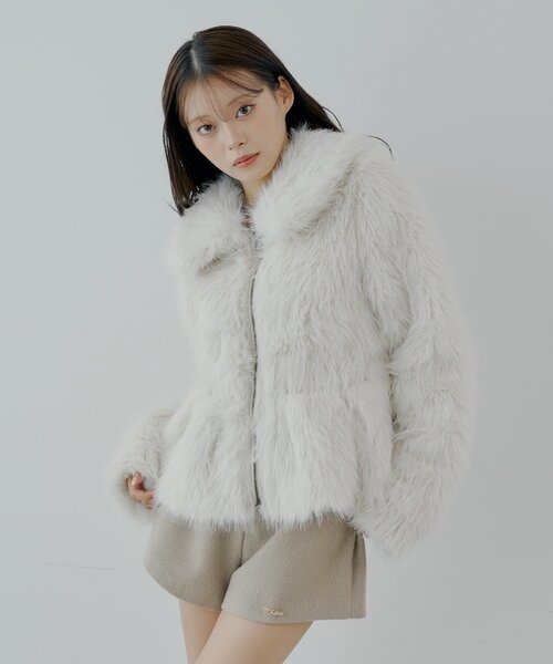 SALON by Chico】リバーシブルペプラムデザインミディコート（その他