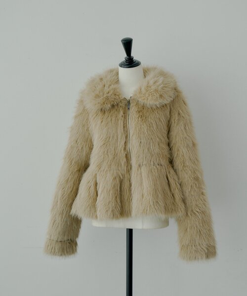 SALON by Chico】リバーシブルペプラムデザインミディコート（その他