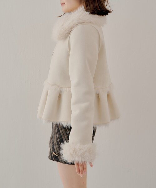 SALON by Chico】リバーシブルペプラムデザインミディコート（その他