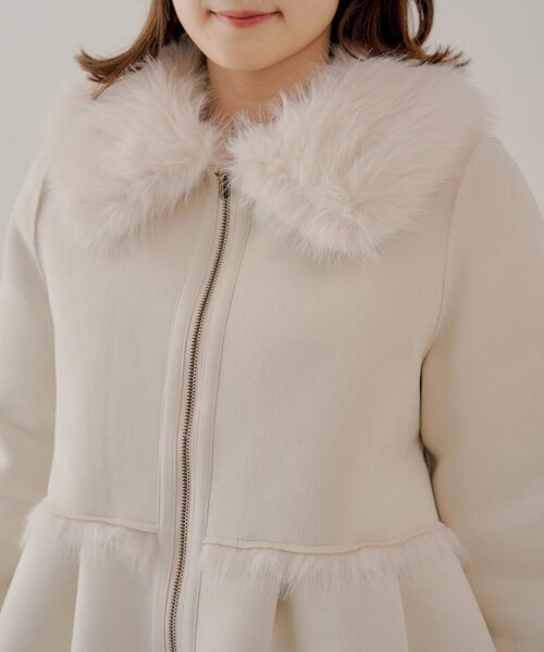 SALON by Chico】リバーシブルペプラムデザインミディコート（その他