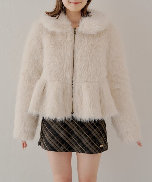 SALON by Chico】リバーシブルペプラムデザインミディコート（その他