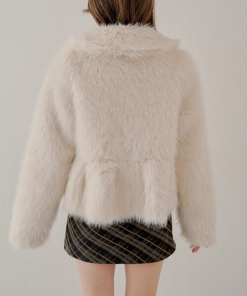 SALON by Chico】リバーシブルペプラムデザインミディコート（その他