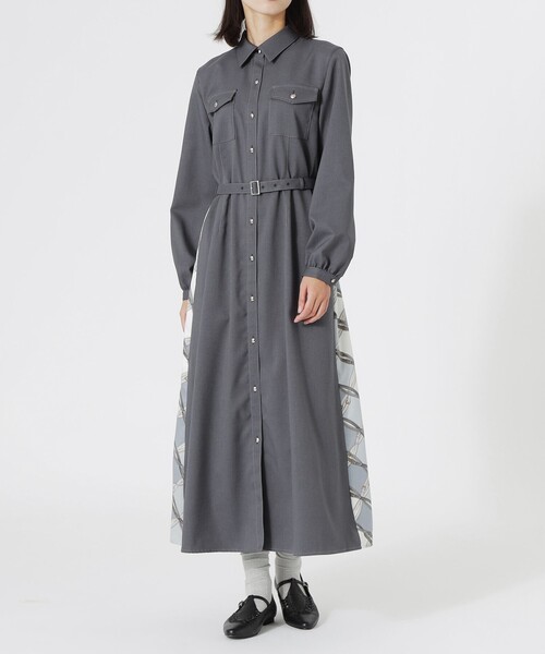 LOVELESS(ラブレス)の「バックスカーフシャツワンピース(シャツワンピース・レディース・グレー系その他/ブルー系その他7/ブラウン系その他3・34/36/38)」の18枚目の写真