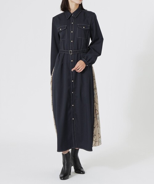 LOVELESS(ラブレス)の「バックスカーフシャツワンピース(シャツワンピース・レディース・グレー系その他/ブルー系その他7/ブラウン系その他3・34/36/38)」の21枚目の写真