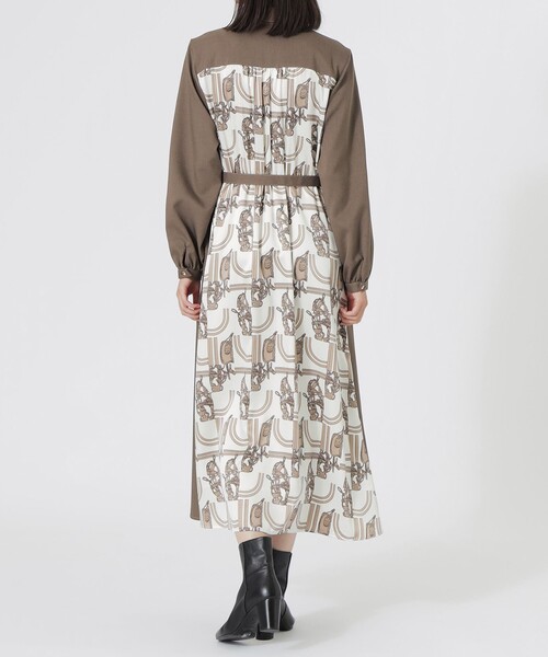 LOVELESS（ラブレス）の「バックスカーフシャツワンピース（シャツワンピース・レディース・ブルー系その他7/ブラウン系その他3/グレー系その他・38/36/34）」の18枚目の写真