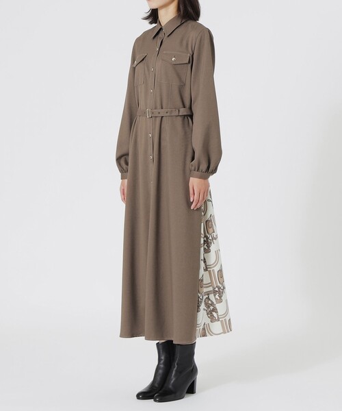 LOVELESS（ラブレス）の「バックスカーフシャツワンピース（シャツワンピース・レディース・ブルー系その他7/ブラウン系その他3/グレー系その他・38/36/34）」の20枚目の写真