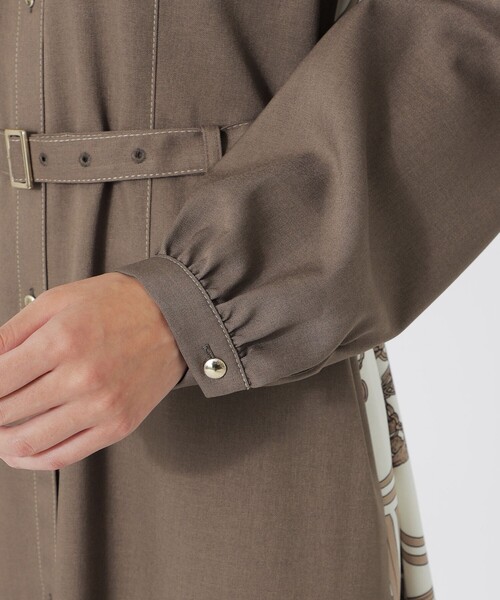 LOVELESS(ラブレス)の「バックスカーフシャツワンピース(シャツワンピース・レディース・グレー系その他/ブルー系その他7/ブラウン系その他3・34/36/38)」の9枚目の写真