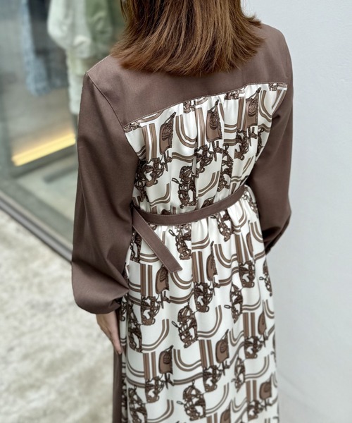 LOVELESS(ラブレス)の「バックスカーフシャツワンピース(シャツワンピース・レディース・グレー系その他/ブルー系その他7/ブラウン系その他3・34/36/38)」の5枚目の写真