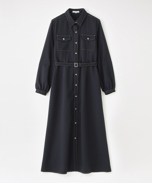 LOVELESS(ラブレス)の「バックスカーフシャツワンピース(シャツワンピース・レディース・グレー系その他/ブルー系その他7/ブラウン系その他3・34/36/38)」の8枚目の写真