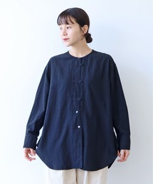 yuni | △コットンキュプラリネンチュニックシャツ(シャツ/ブラウス)