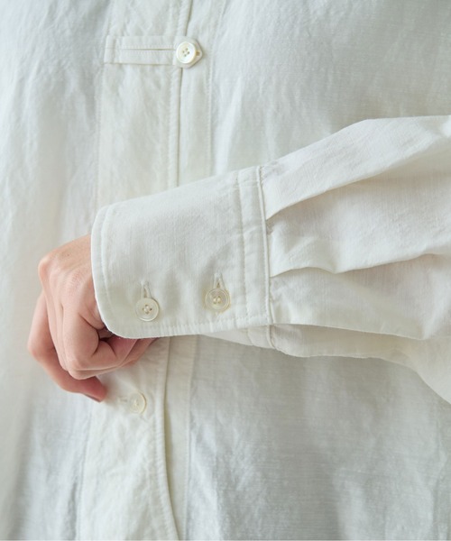 yuni（ユニ　）の「△コットンキュプラリネンチュニックシャツ（シャツ/ブラウス・レディース・アイボリー/ブラック/ピンク/パープル・FREE）」の21枚目の写真