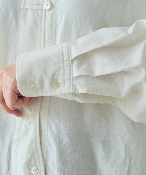 yuni（ユニ　）の「△コットンキュプラリネンチュニックシャツ（シャツ/ブラウス・レディース・アイボリー/ブラック/ピンク/パープル・FREE）」の22枚目の写真