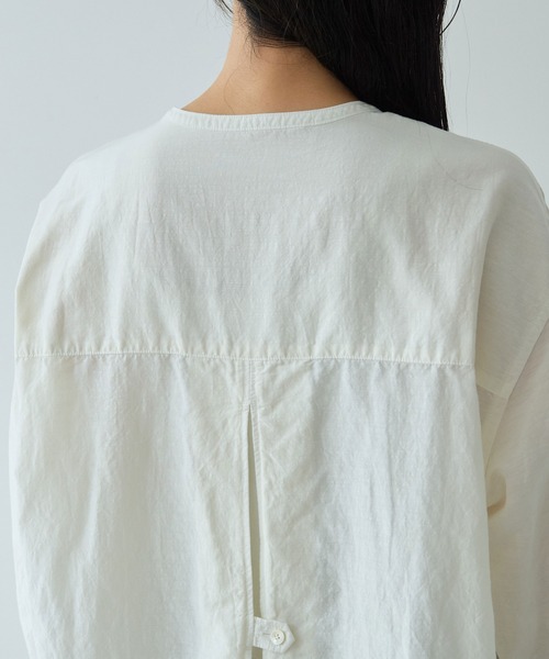yuni（ユニ　）の「△コットンキュプラリネンチュニックシャツ（シャツ/ブラウス・レディース・アイボリー/ブラック/ピンク/パープル・FREE）」の20枚目の写真