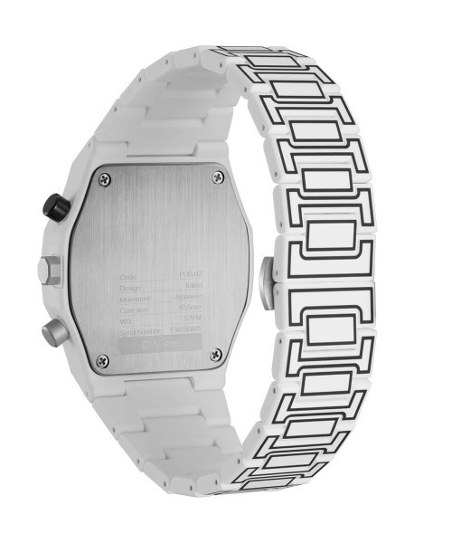 D1 MILANO（ディーワンミラノ）の「「D1 MILANO/ディーワン ミラノ」ポリクロノ - ホワイトスケッチ/ブラックスケッチ（アナログ腕時計・メンズ・ホワイト/ブラック・FREE）」の4枚目の写真