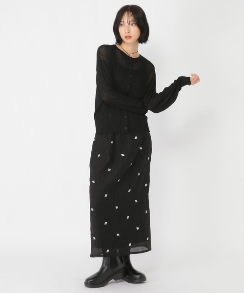 studio CLIP（スタディオクリップ）の「【daily CLIP】小花刺繍タイトスカート（スカート・レディース・ホワイト/ブラック・FREE）」の13枚目の写真