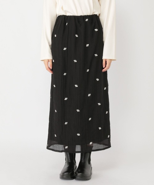 studio CLIP（スタディオクリップ）の「【daily CLIP】小花刺繍タイトスカート（スカート・レディース・ホワイト/ブラック・FREE）」の15枚目の写真