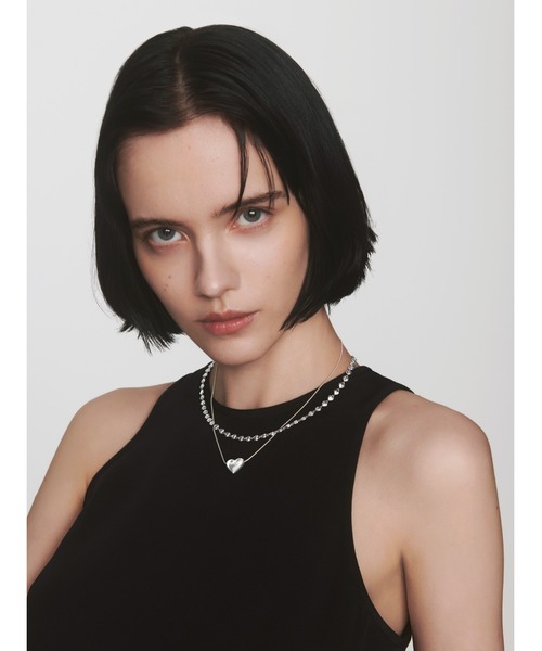 quip queint（クイップクエイント）の「【quip queint】noa chain necklace/ノア チェーン ネックレス（ネックレス・レディース・シルバー・FREE）」の2枚目の写真