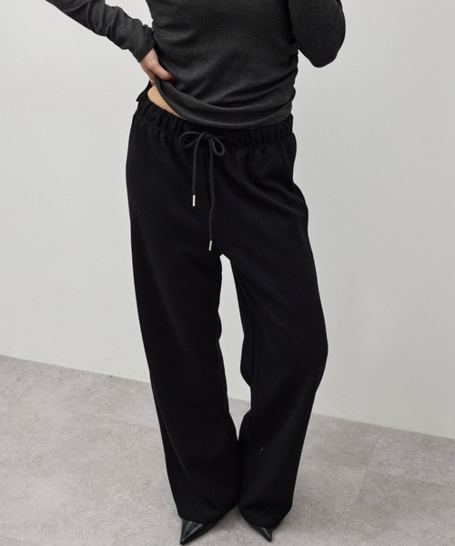 HANNE(アン)の「ニットライクイージーパンツ(スウェットパンツ・レディース・ブラック/ブラウン・FREE)」の17枚目の写真