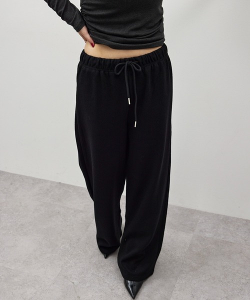 HANNE(アン)の「ニットライクイージーパンツ(スウェットパンツ・レディース・ブラック/ブラウン・FREE)」の16枚目の写真