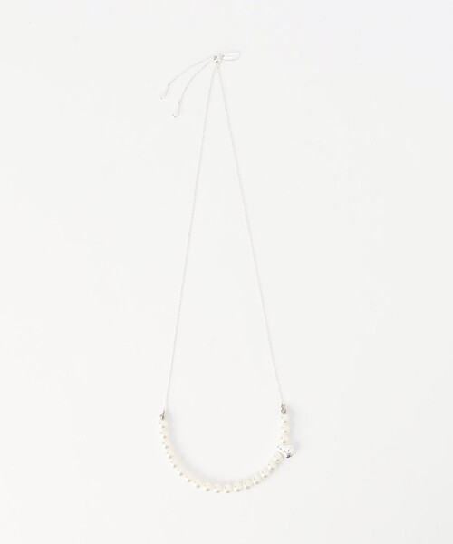 COMME CA ISM(コムサイズム)の「変形メタルパーツ パールネックレス(ネックレス・レディース・シルバー/ゴールド・FREE)」の2枚目の写真