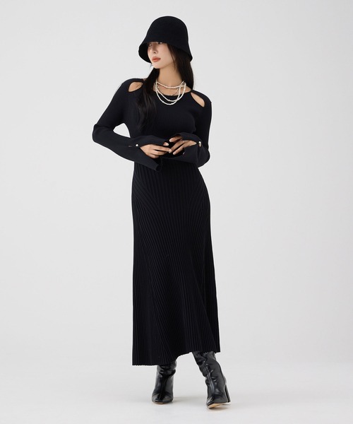 全骨格対応】リブニットフレアワンピース（ワンピース）｜EIMY ISTOIRE