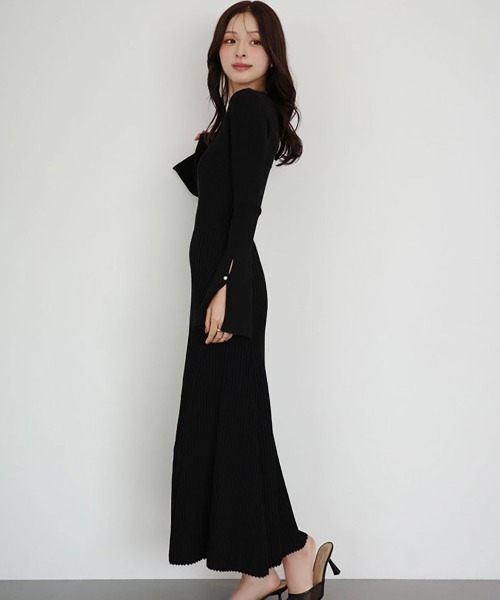 eimy istoire リブニットフレアワンピース EIMY ISTOIRE｜リブニットフレアワンピース | Rakuten Fashion(楽天