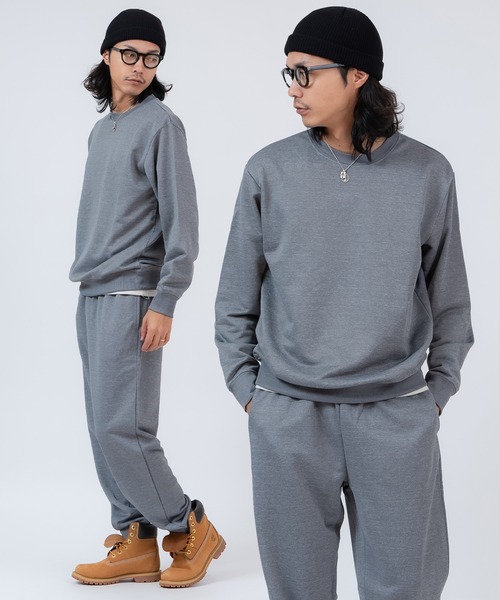 スムース 裏毛スウェット トレーナー ＆ ジョガーパンツ セットアップ