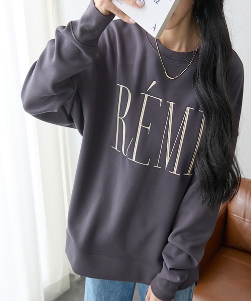 ReDial(リダイアル)の「リッチエアジャージー金刺繍ロゴスウェット(スウェット・レディース・モカ/ブラック/チャコール/杢グレー・L/LL/3L/M)」の15枚目の写真