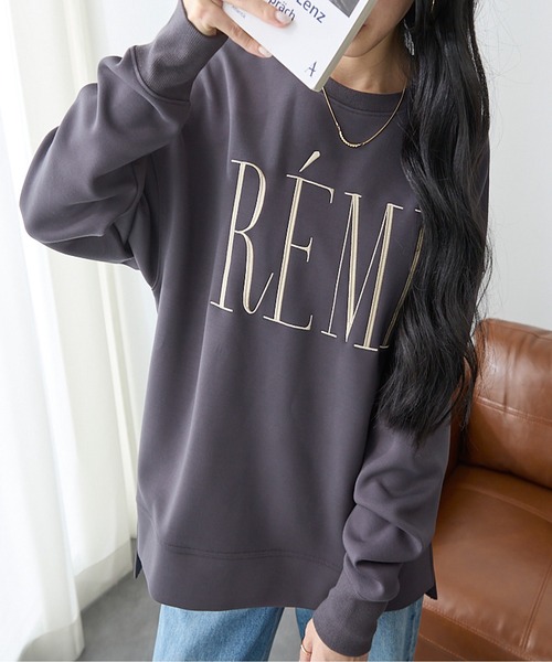 ReDial(リダイアル)の「リッチエアジャージー金刺繍ロゴスウェット(スウェット・レディース・モカ/ブラック/チャコール/杢グレー・L/LL/3L/M)」の17枚目の写真