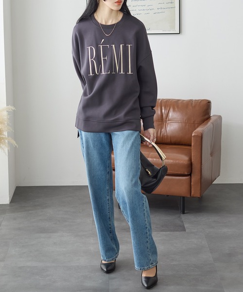 ReDial(リダイアル)の「リッチエアジャージー金刺繍ロゴスウェット(スウェット・レディース・モカ/ブラック/チャコール/杢グレー・L/LL/3L/M)」の21枚目の写真