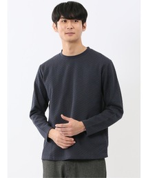 TAKA-Q | 【ストレッチ】タカキュー バスケットジャガード クルーネック 長袖 Tシャツ(Tシャツ/カットソー)