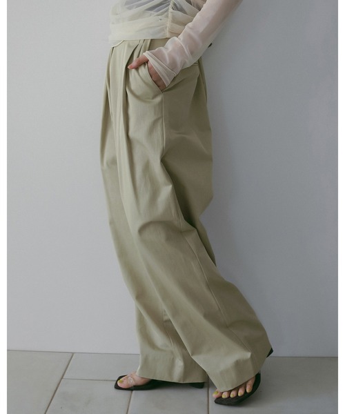 anuke（アンヌーク）の「Twill Loose Pants（その他パンツ・レディース・ベージュ/アイボリー・36inch/38inch）」の9枚目の写真