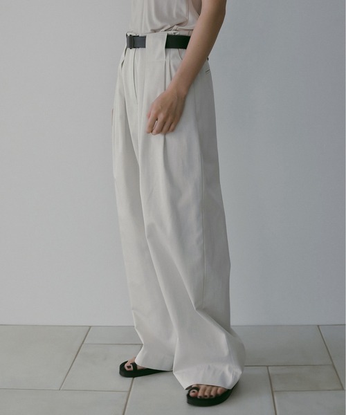 anuke（アンヌーク）の「Twill Loose Pants（その他パンツ・レディース・ベージュ/アイボリー・36inch/38inch）」の4枚目の写真