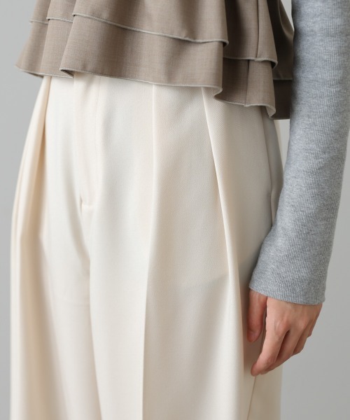 Bab(バブ)の「【選べるサイズ展開】ツータックワイドパンツ(その他パンツ・レディース・チャコールグレー/アイボリー/ベージュ・S/M/L)」の8枚目の写真