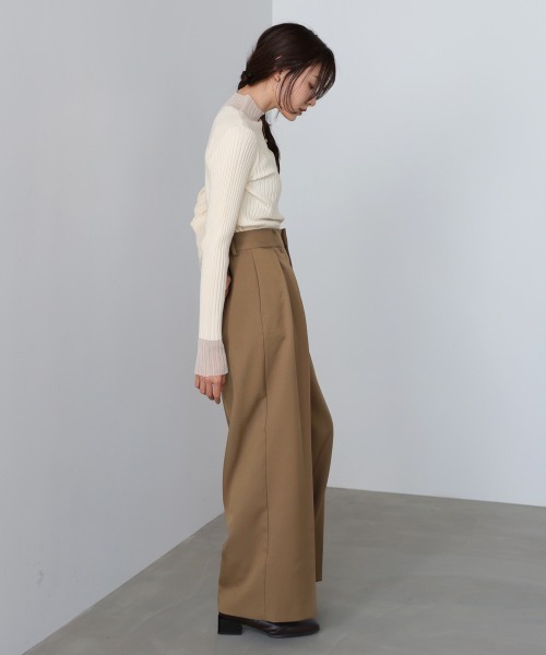 Bab(バブ)の「【選べるサイズ展開】ツータックワイドパンツ(その他パンツ・レディース・チャコールグレー/アイボリー/ベージュ・S/M/L)」の17枚目の写真