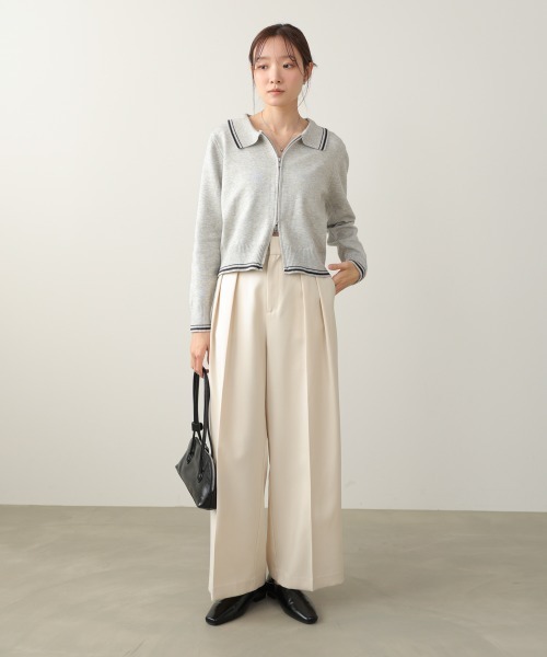 Bab(バブ)の「【選べるサイズ展開】ツータックワイドパンツ(その他パンツ・レディース・チャコールグレー/アイボリー/ベージュ・S/M/L)」の21枚目の写真