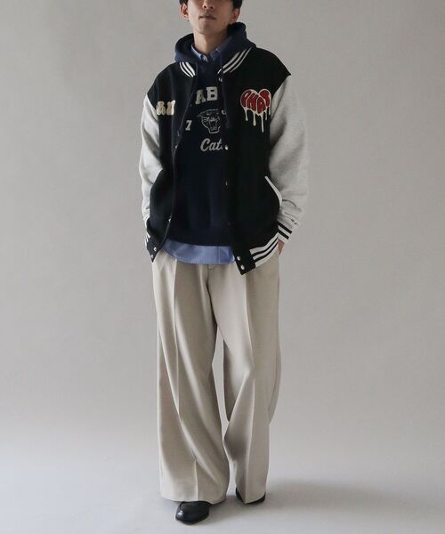 CRAFT STANDARD BOUTIQUE（クラフトスタンダードブティック）の「サガラ刺繍スタジャン（スタジャン・メンズ・ネイビー/ブラック・L/LL）」の6枚目の写真