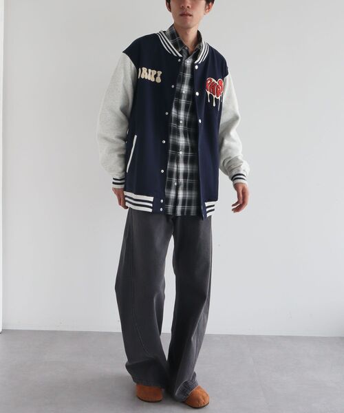 CRAFT STANDARD BOUTIQUE（クラフトスタンダードブティック）の「サガラ刺繍スタジャン（スタジャン・メンズ・ネイビー/ブラック・L/LL）」の12枚目の写真