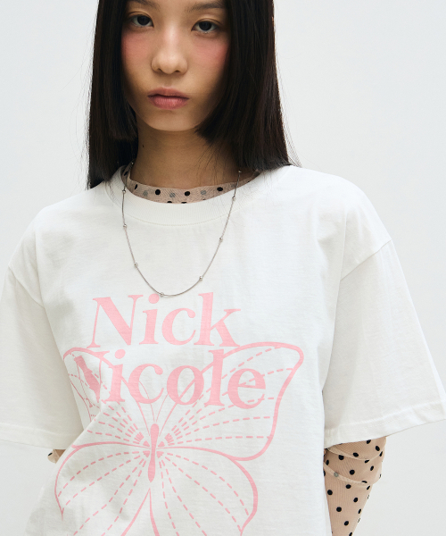 NICK&NICOLE(ニックアンドニコール)の「BIG BUTTERFLY SLEEVE TOP_CREAM PINK(Tシャツ/カットソー・レディース・その他・FREE)」の2枚目の写真