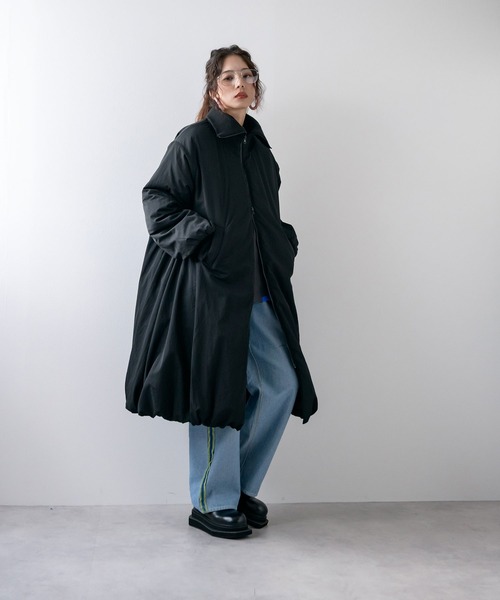 bohmal（ボマール）の「中綿バルーンリブコート（ダウンジャケット/コート・レディース・ブラック・MEDIUM）」の3枚目の写真