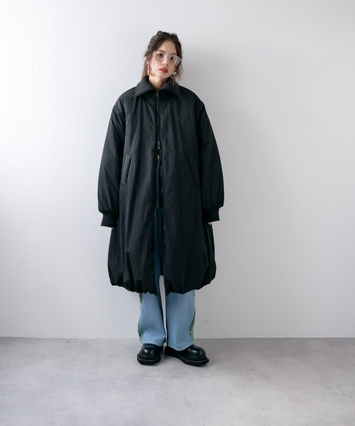 bohmal（ボマール）の「中綿バルーンリブコート（ダウンジャケット/コート・レディース・ブラック・MEDIUM）」の5枚目の写真