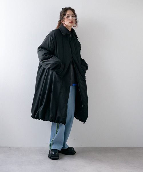 bohmal（ボマール）の「中綿バルーンリブコート（ダウンジャケット/コート・レディース・ブラック・MEDIUM）」の6枚目の写真