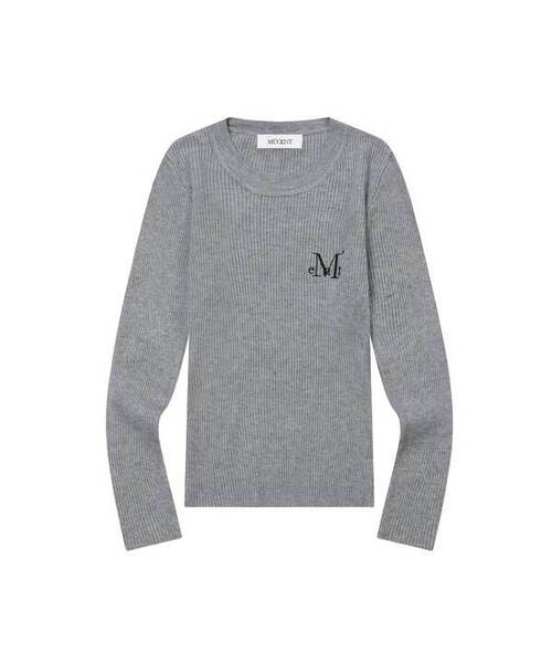 MUCENT(ムセント)の「アリモ ラウンドネック クロップリブニット (3カラー)(ニット/セーター・レディース・ブラック/グレー/アイボリー・FREE)」の3枚目の写真