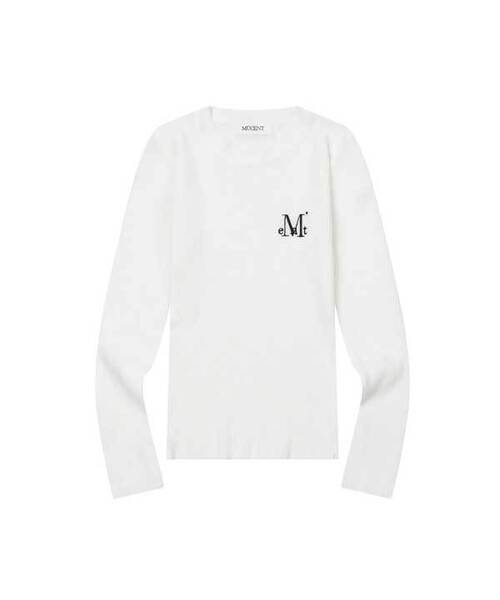 MUCENT(ムセント)の「アリモ ラウンドネック クロップリブニット (3カラー)(ニット/セーター・レディース・ブラック/グレー/アイボリー・FREE)」の2枚目の写真