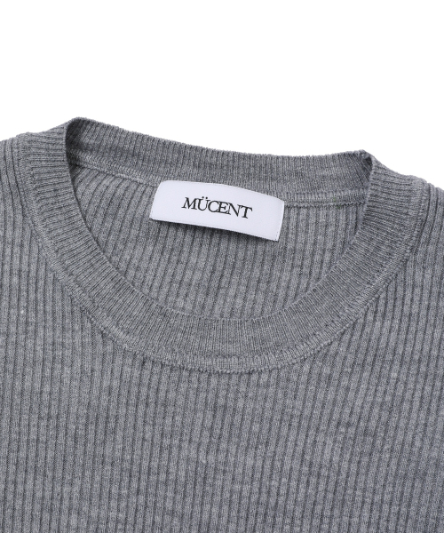 MUCENT(ムセント)の「アリモ ラウンドネック クロップリブニット (3カラー)(ニット/セーター・レディース・ブラック/グレー/アイボリー・FREE)」の14枚目の写真