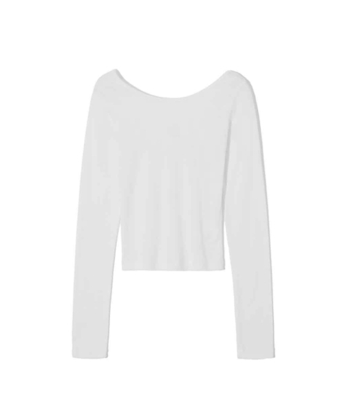 RENSE（レンセ）の「Back Point Boat Neck Sleeve White（Tシャツ/カットソー・レディース・その他・FREE）」の4枚目の写真