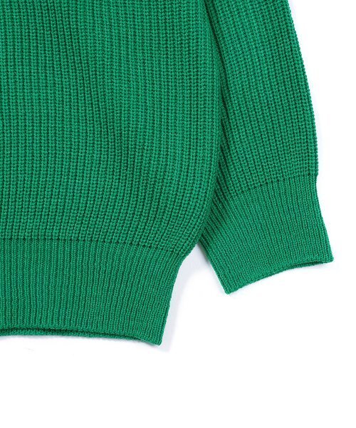 GAKKAI UNIONS(ガッカイユニオンズ)の「クルーネックハッチニットグリーン(ニット/セーター・レディース・その他・MEDIUM/LARGE)」の4枚目の写真